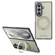 Samsung Galaxy Z Fold8 Ultra Guess Magnetic Ring Stand Grained Classic Logo Cover - MagSafe-kompatibel - beige
