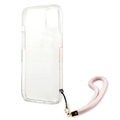 Guess Marble Collection iPhone 13 Mini Cover med Håndrem - Pink