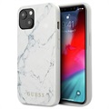 Guess Marble Collection iPhone 13 Mini Hybrid Cover - Hvid