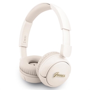 Guess Metal Logo Script Bluetooth 5.3 On-Ear hovedtelefoner - Beige