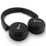 Guess Metal Logo Script Bluetooth 5.3 On-Ear hovedtelefoner - Sort