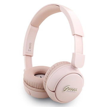 Guess Metal Logo Script Bluetooth 5.3 On-Ear hovedtelefoner - Pink