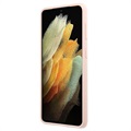 Guess Metal Logo Samsung Galaxy S21+ 5G Silikone Cover - Pink