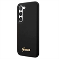 Guess Metal Logo Samsung Galaxy S23 5G Silikone Cover - Sort