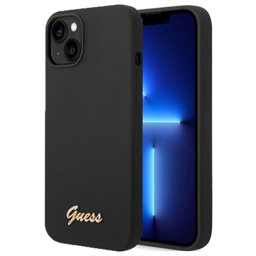 Guess Metal Logo iPhone 14 Silikone Cover (Open Box - Fantastisk stand) - Sort