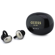 Guess trådløse øretelefoner med metallisk finish og klassisk logo OWS - Sort