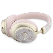 Guess PU 4G Gold Script Metal Logo ENC trådløse øretelefoner - lyserød
