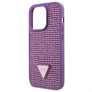 iPhone 15 Pro Guess Rhinestones Triangle Metal Logo Cover