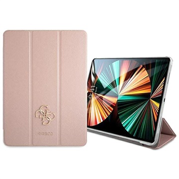 Guess Saffiano iPad Pro 12.9 2021/2022 Folio Cover - Pink