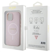 iPhone 15 Guess Saffiano Hybrid Cover - MagSafe Kompatibel - Pink