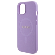 iPhone 15 Guess Saffiano Hybrid Cover - MagSafe Kompatibel - Lilla