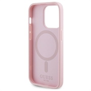 iPhone 15 Pro Guess Saffiano Hybrid Cover - MagSafe Kompatibel - Pink