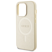 iPhone 15 Pro Max Guess Saffiano Hybrid Cover - MagSafe Kompatibel - Beige