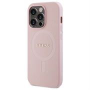 iPhone 15 Pro Max Guess Saffiano Hybrid Cover - MagSafe Kompatibel - Pink