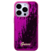 iPhone 15 Pro Guess Sequin Script Logo Cover - Magenta