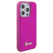 iPhone 15 Pro Guess Sequin Script Logo Cover - Magenta