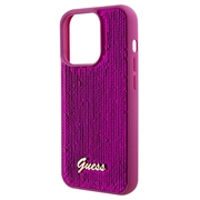 iPhone 15 Pro Guess Sequin Script Logo Cover - Magenta