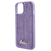 iPhone 15 Guess Sequin Script Logo Cover - Lilla