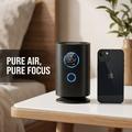 H1 bordluftrenser med negative ioner og HEPA-filter - sort