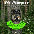H1W 8K vildtkamera med solcellepanel - WiFi/Bluetooth - camouflage