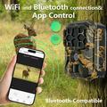 H1W 8K vildtkamera med solcellepanel - WiFi/Bluetooth - camouflage