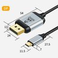 HD022 USB-C til DisplayPort-kabel - 1.8m - sort