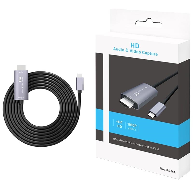 HDMI USB-C 4K Lyd og Videooptagelseskort Z36A - 2m