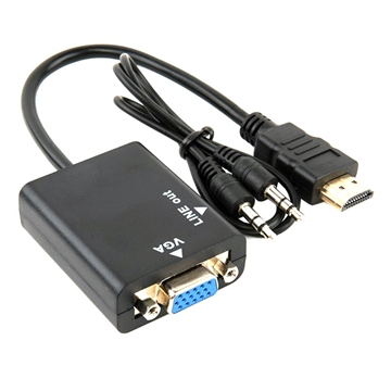 HDMI / VGA Adapter med 3.5mm AUX Kabel