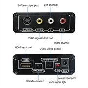 HDMI til S-Video / AV-videokonverter