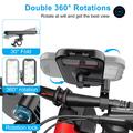 HL-159 Vandtæt telefonholder til motorcykel/cykel - 4.7"-6.8" - Sort