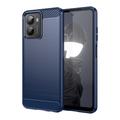 HMD Fusion Børstet TPU Cover - Karbonfiber - blå
