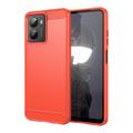 HMD Fusion Børstet TPU Cover - Karbonfiber - rød
