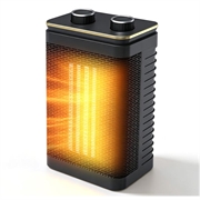 HQ29-290B 1500W PTC-keramisk bordvarmer med svingfunktion - sort