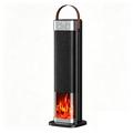 HQ30-300B 2000W PTC-keramisk tårnvarmer med 3D-flammeeffekt - sort