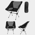 HS-334 Udendørs camping månestol - Sort / grå