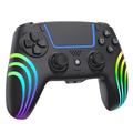 HS-PS5230 6-akset gyroskop med RGB-belysning - trådløs gamecontroller til PlayStation 5/PC - sort
