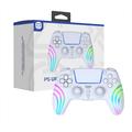 HS-PS5230 6-akset gyroskop med RGB-belysning - trådløs gamecontroller til PlayStation 5/PC - hvid