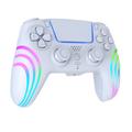 HS-PS5230 6-akset gyroskop med RGB-belysning - trådløs gamecontroller til PlayStation 5/PC - hvid