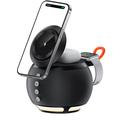 HT-571 5-i-1 magnetisk trådløs oplader med Bluetooth-højttaler og natlampe - sort