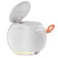 HT-571 5-i-1 magnetisk trådløs oplader med Bluetooth-højttaler og natlampe - hvid