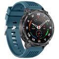 HT33 Health Monitoring Bluetooth Smartwatch med dansk sprog - 1,7" IPS-skærm - Blå