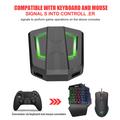 HXSJ P6 Keyboard Mouse Converter + A867 RGB Game Mouse + V100 One Hand Gaming Keyboard Set