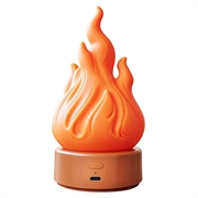 HZ-K03A LED-natlampe med flammeeffekt og timer - orange