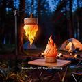 HZ-K03A LED-natlampe med flammeeffekt og timer - orange