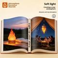 HZ-K03A LED-natlampe med flammeeffekt og timer - orange