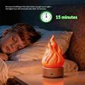 HZ-K03A LED-natlampe med flammeeffekt og timer - orange