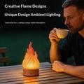 HZ-K03A LED-natlampe med flammeeffekt og timer - orange