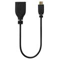 Hama Flexi-Slim MicroUSB OTG Adapter Kabel - 0.15m - Sort