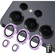 Samsung Galaxy S26 Ultra Hat Prince Glitter Kamera Linse Beskytter - Lilla