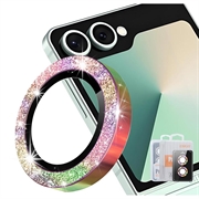 Samsung Galaxy Z Flip8 Hat Prince Glitter Kamera Linse Beskytter - Farverig